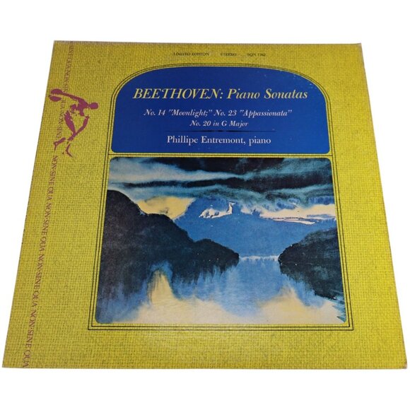 Beethoven Piano Sonatas 14 20 23 LP Philippe Entremont Sine Qua Non SQN 7762 - Picture 1 of 4